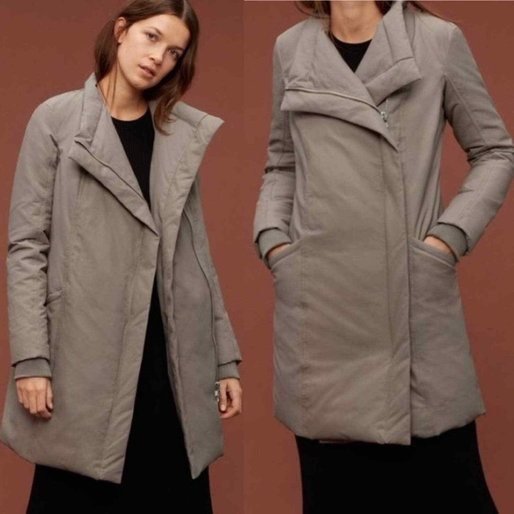 Aritzia Taupe Puffer Coat